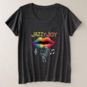 jazzanger grote maat t-shirt (Design voorkant)