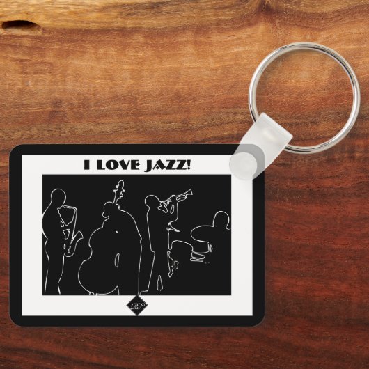 Jazzband Ik hou van Jazz Sleutelhanger (Voorkant)