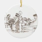 jazzbandkunst keramisch ornament (Voorkant)