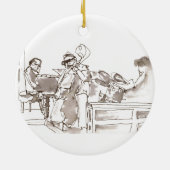 jazzbandkunst keramisch ornament (Achterkant)