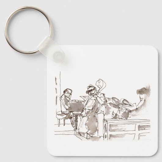 jazzbandkunst sleutelhanger (Voorkant)