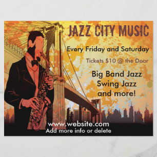 Jazzconcert Muziek Flyer