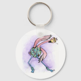 Jazzercise Flamingo Sleutelhanger