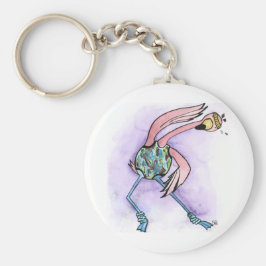 Jazzercise Flamingo Sleutelhanger