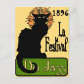 JazzFest Chat Noir 1896 Briefkaart (Voorkant)