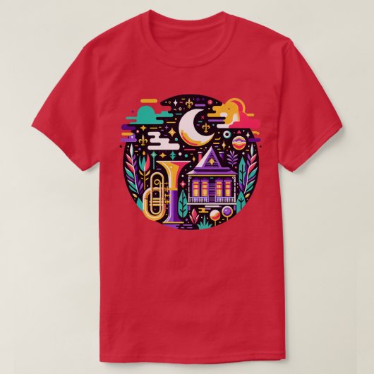 Jazzfest New Orleans T-shirt (Design voorkant)