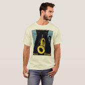 Jazzfestival, Zwarte katten T-shirt (Voorkant volledig)