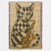 Jazzkat Deken (Voorkant Verticaal)