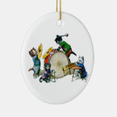 Jazzkatten Keramisch Ornament (Rechts)