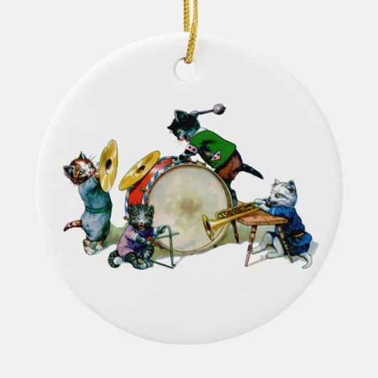 Jazzkatten Keramisch Ornament (Voorkant)