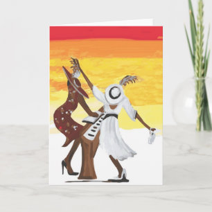 jazzkerstmis feestdagen kaart