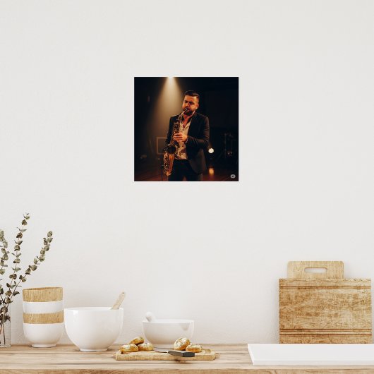 Jazzman Saxofonist Poster (Keuken)