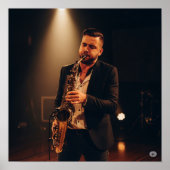 Jazzman Saxofonist Poster (Voorkant)