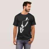 Jazzman - Saxophone Player T-shirt (Voorkant volledig)