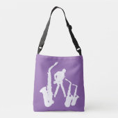 Jazzman White Silhouette 2 Sax Jazz Bag 2 Crossbody Tas (Achterkant)