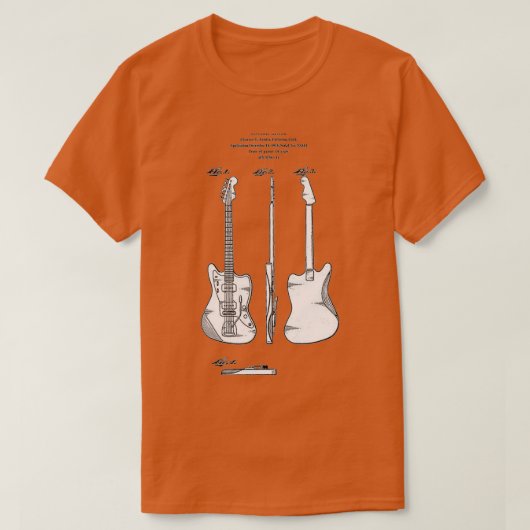 Jazzmaster Guitar Patent T-shirt (Design voorkant)