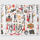 jazzmusici - iconen set . Geïsoleerd op witte basi Cadeaupapier (Vlak)