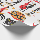 jazzmusici - iconen set . Geïsoleerd op witte basi Cadeaupapier (Hoek)