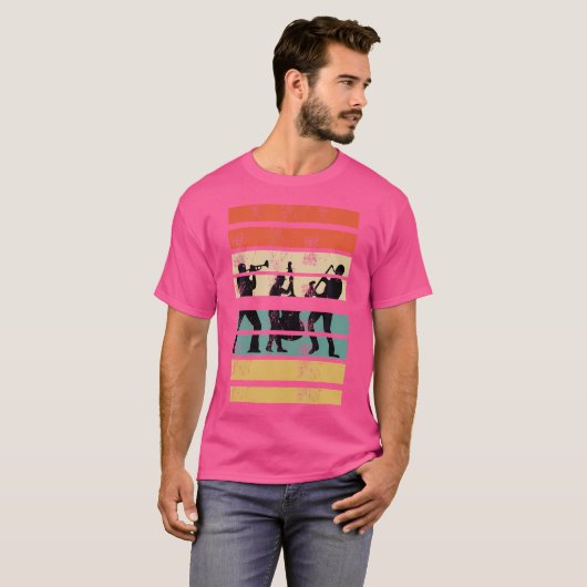 Jazzmusicus Disco Retro Shirt Jazz (Voorkant volledig)