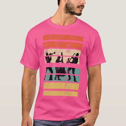 Jazzmusicus Disco Retro  Shirt Jazz (Voorkant)