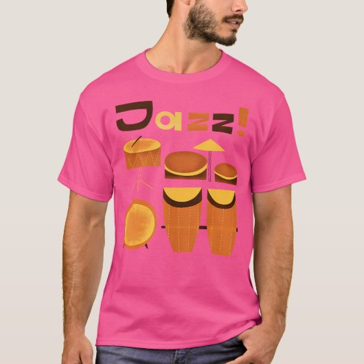 jazzmuziek drums Shirt - percussie jazz d (Voorkant)