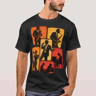 Jazzmuziek Instrumenten Voor Jazzliefhebbers en -s T-shirt