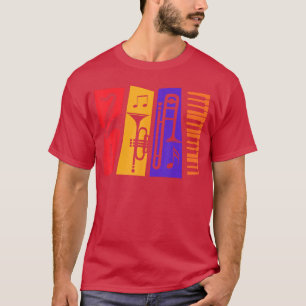 Jazzmuziek Instrumenten voor Jazzliefhebbers Spele T-shirt