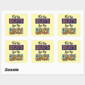 Jazzmuziek liefhebber vierkante sticker (Vel)