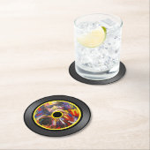 jazzmuziek-vinylplaat ronde kartonnen onderzetter (Insitu)