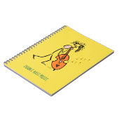 Jazzmuzikant contrabas speler notitieboek (Linkerzijde)