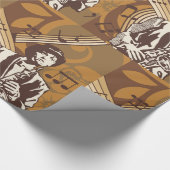 Jazzmuzikant met Saxofoon Cadeaupapier (Hoek)