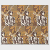 Jazzmuzikant met Saxofoon Cadeaupapier (Vlak)