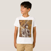 Jazzmuzikant met saxofoon t-shirt (Voorkant volledig)