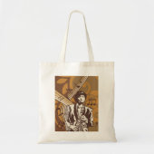 Jazzmuzikant met saxofoon tote bag (Voorkant)