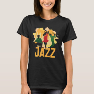 Jazzmuzikant Orkest Saxofoon Piano Trombone P T-shirt