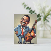 jazzmuzikanten briefkaart (Staand voorkant)