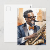 jazzmuzikanten briefkaart (Voorkant / Achterkant)