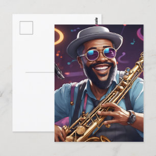 jazzmuzikanten briefkaart