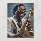 jazzmuzikanten briefkaart (Voorkant)