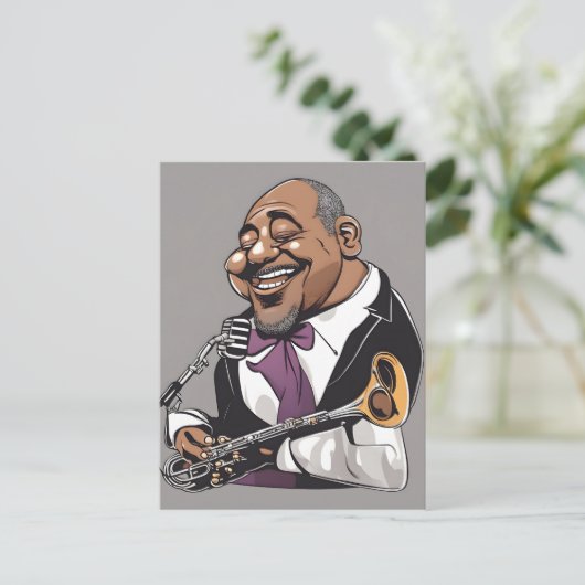 jazzmuzikanten briefkaart (Staand voorkant)