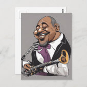 jazzmuzikanten briefkaart (Voorkant / Achterkant)