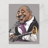 jazzmuzikanten briefkaart (Voorkant)
