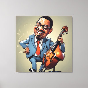 jazzmuzikanten canvas afdruk