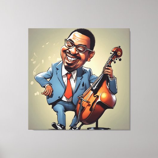 jazzmuzikanten canvas afdruk (Voorkant)