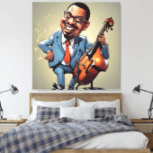 jazzmuzikanten canvas afdruk (Insitu (Slaapkamer))