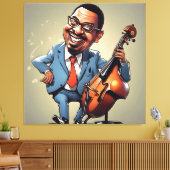 jazzmuzikanten canvas afdruk (Insitu (Woonkamer))