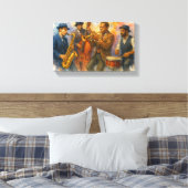 Jazzmuzikanten Canvas Afdruk (Insitu (Slaapkamer))