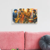 Jazzmuzikanten Canvas Afdruk (Insitu (Woonkamer))