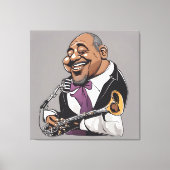 jazzmuzikanten canvas afdruk (Voorkant)