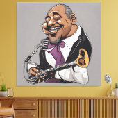 jazzmuzikanten canvas afdruk (Insitu (Woonkamer))
